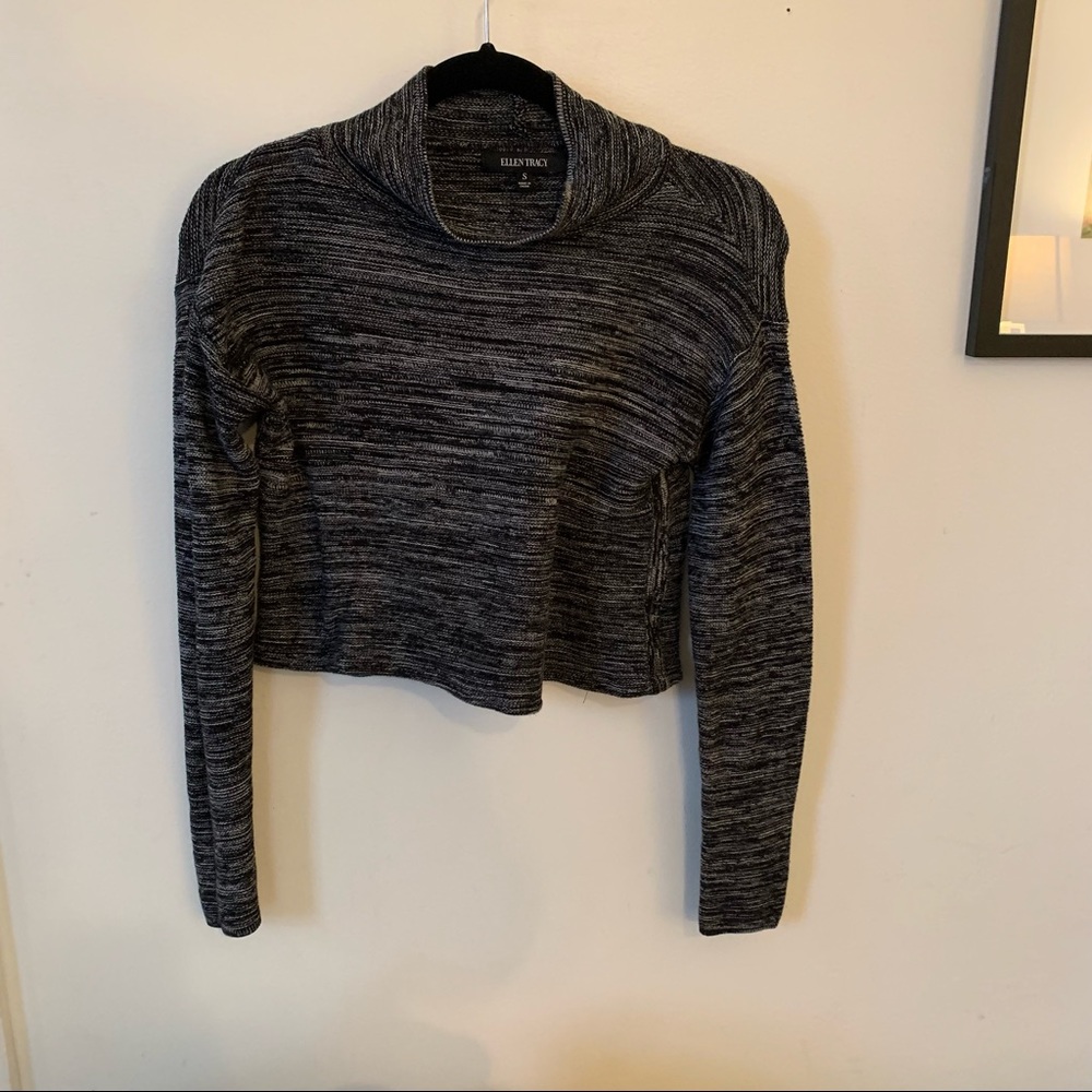 Cropped cowl sweater